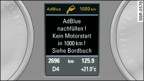 Kombiinstrument: Anzeige im Display